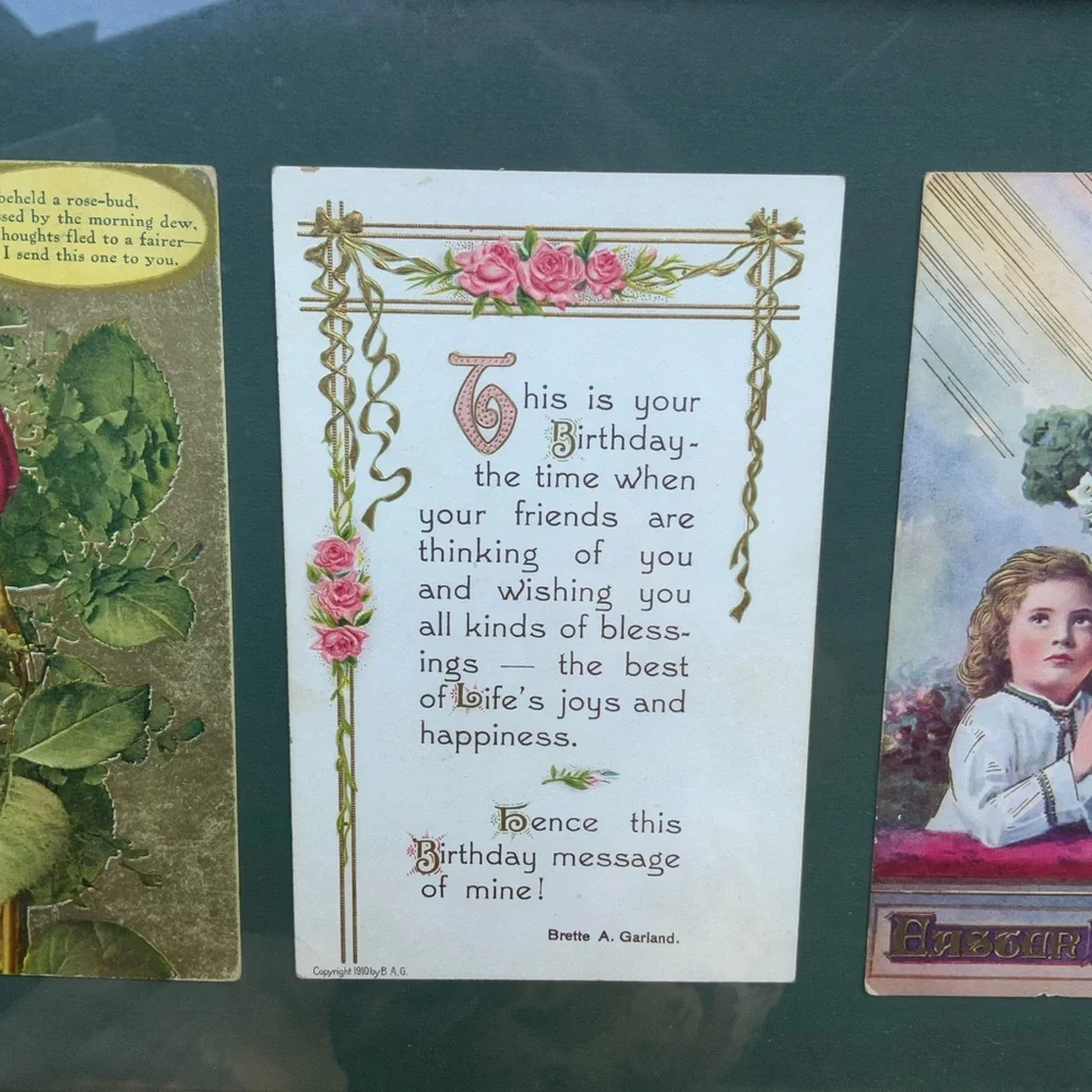 Vintage Postcard Framed Art - 11” x 19” - Picture 4 of 6